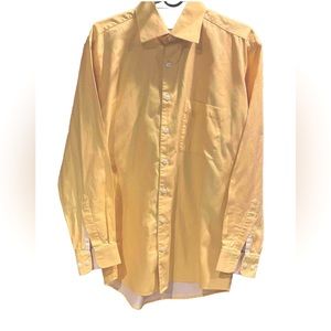MINE LONDON MILAN NEW YORK Yellow Button Down Shirt Size Medium